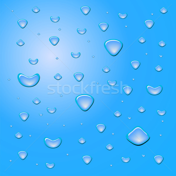 Gocce rugiada gocce d'acqua blu abstract natura Foto d'archivio © Fyuriy