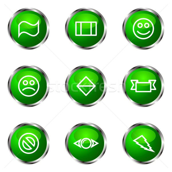 Glossy icon set  Stock photo © Fyuriy