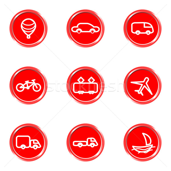 Glossy icons set Stock photo © Fyuriy