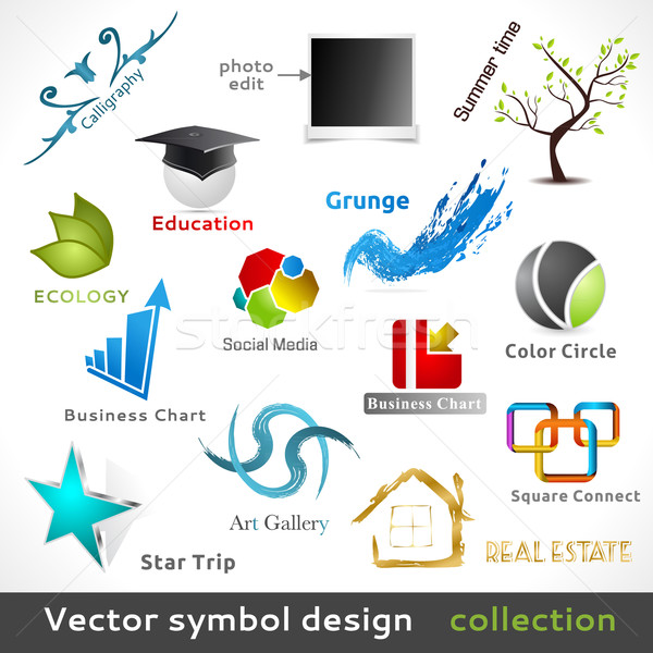ストックフォト: ベクトル · 色 · シンボル · デザイン · 要素 · ビジネス
