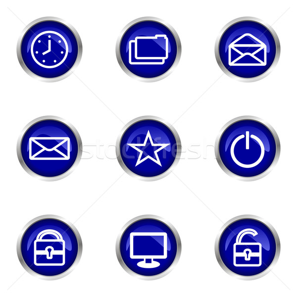 Glossy icon set Stock photo © Fyuriy