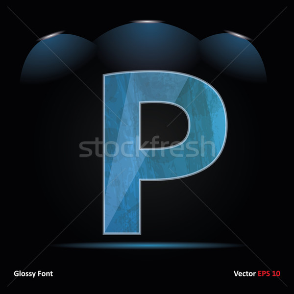 Glossy Grunge Font. Letter Stock photo © Fyuriy