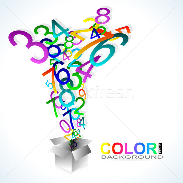 Colore numeri abstract colorato business vetro Foto d'archivio © Fyuriy