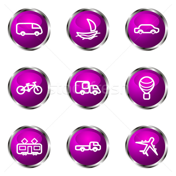 Glossy icon set Stock photo © Fyuriy