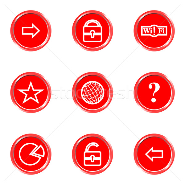 Glossy icons set Stock photo © Fyuriy