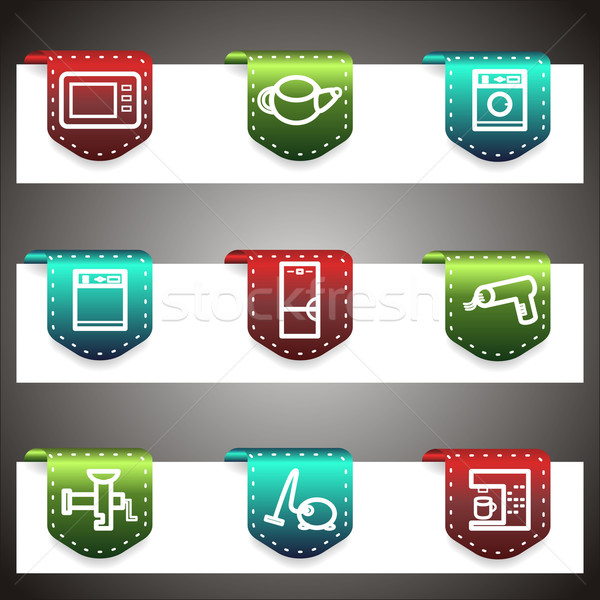 Color vector icons set. Vector navigation template Stock photo © Fyuriy