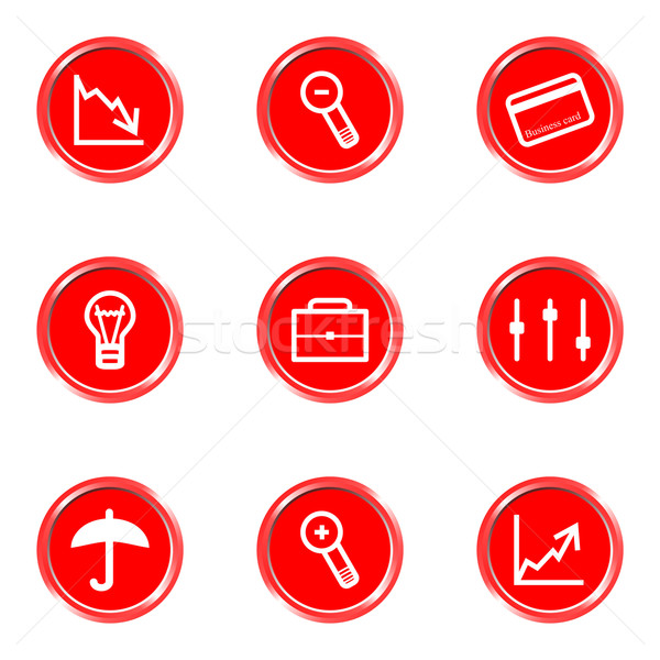 Glossy icons set Stock photo © Fyuriy