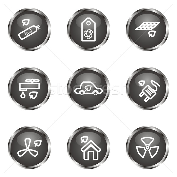 Glossy icon set  Stock photo © Fyuriy