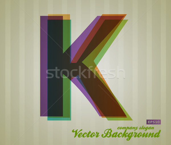 Kleur doorzichtigheid brief retro symbool business Stockfoto © Fyuriy