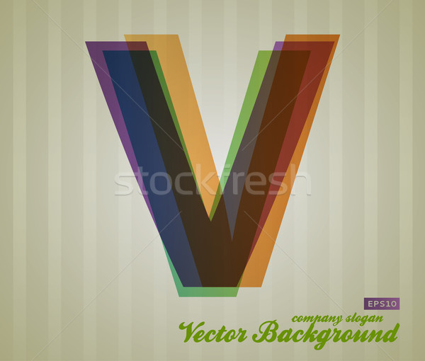 Color transparencia carta retro símbolo negocios Foto stock © Fyuriy