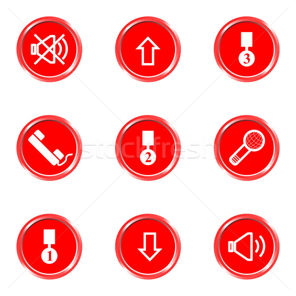 Glossy icons set Stock photo © Fyuriy