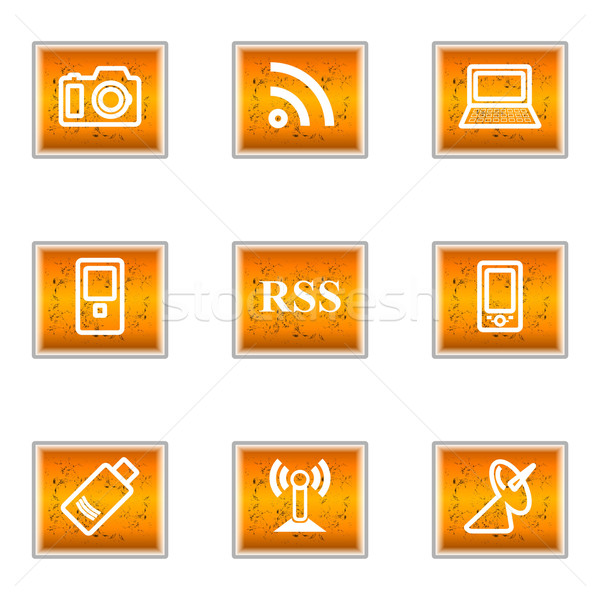 Glossy icon set  Stock photo © Fyuriy