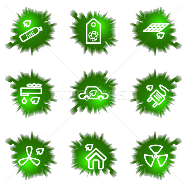 Icons set. Green hole Stock photo © Fyuriy