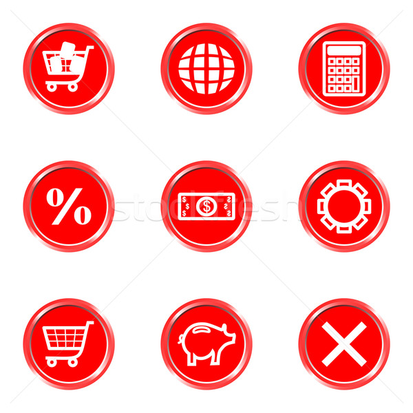 Glossy icons set Stock photo © Fyuriy