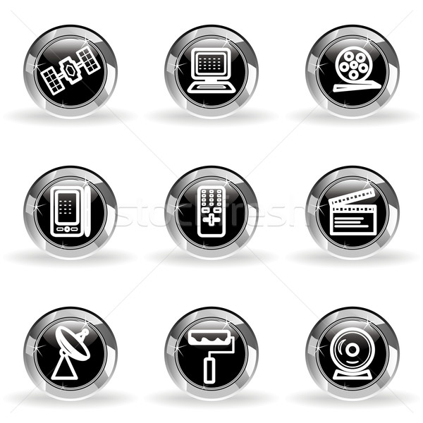 Glossy icon set  Stock photo © Fyuriy