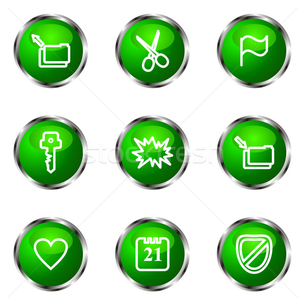 Stock photo: Glossy icon set 