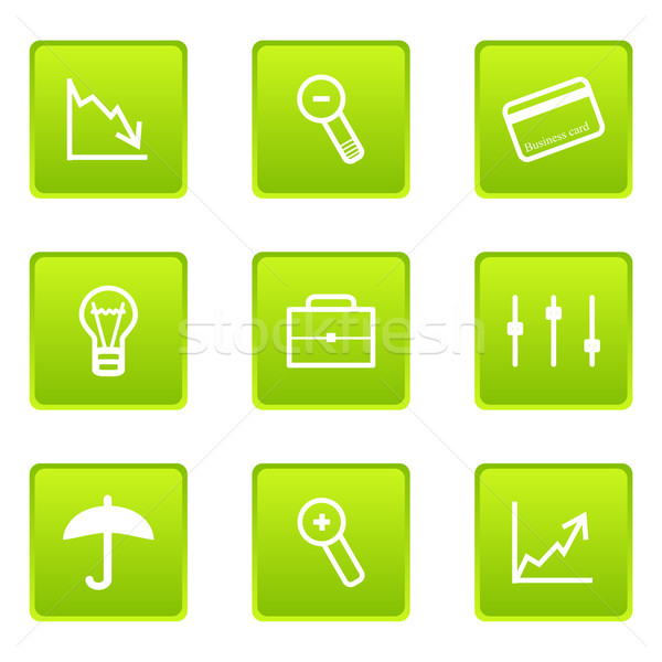 Glanzend ingesteld web icons business internet Stockfoto © Fyuriy