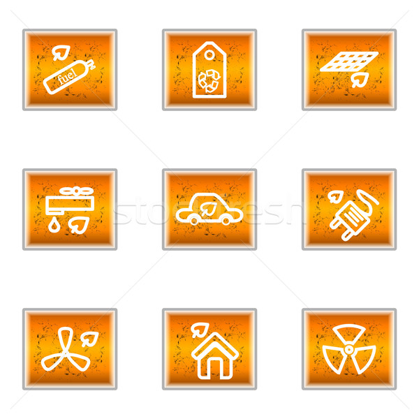 Glanzend ingesteld web icons 17 business Stockfoto © Fyuriy