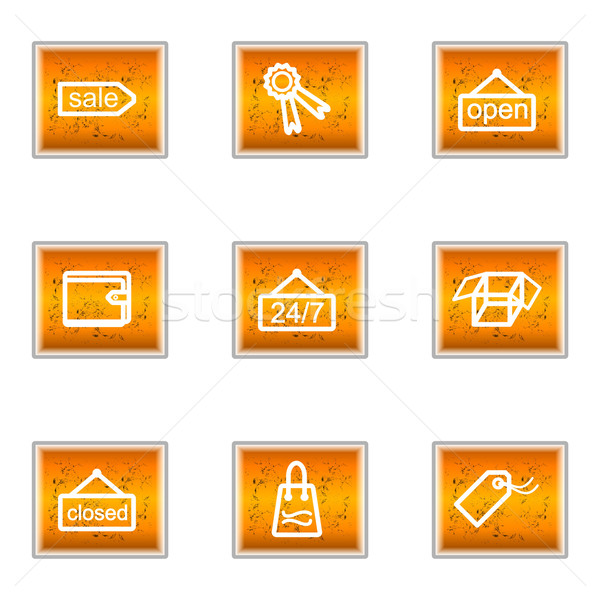 Glossy icon set  Stock photo © Fyuriy