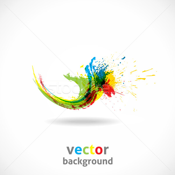 Color Ink Splash. Vector Grunge Background Stock photo © Fyuriy