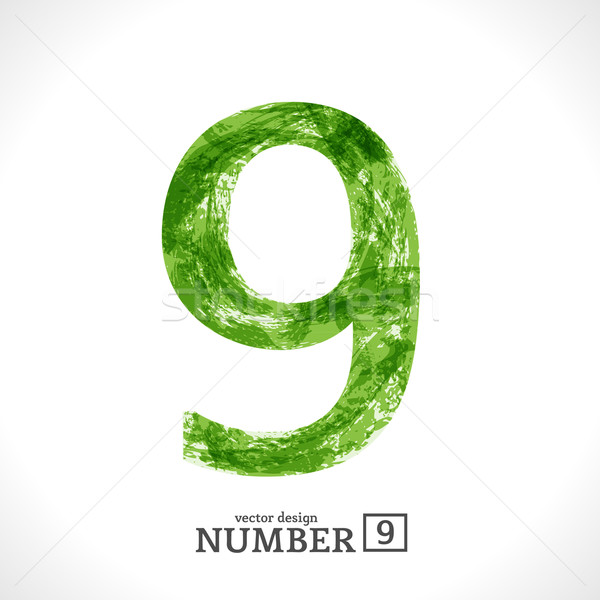 Stock photo: Grunge Vector Number
