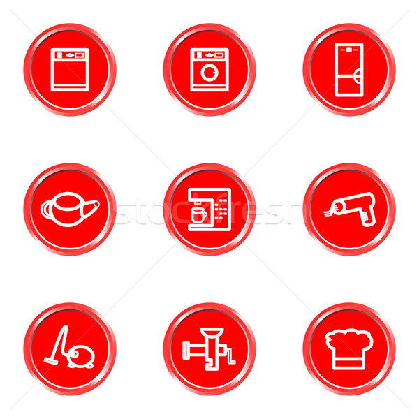 Glossy icons set Stock photo © Fyuriy