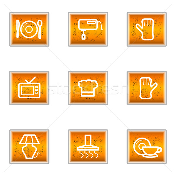 Glossy icon set  Stock photo © Fyuriy