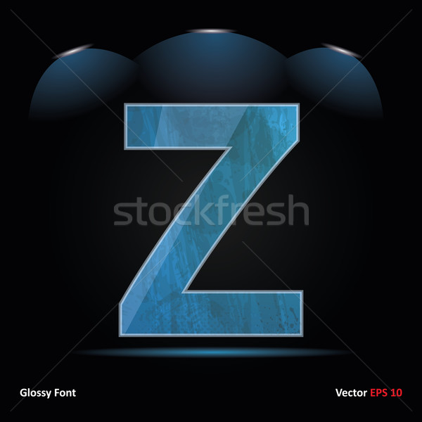 Glossy Grunge Font. Letter Stock photo © Fyuriy