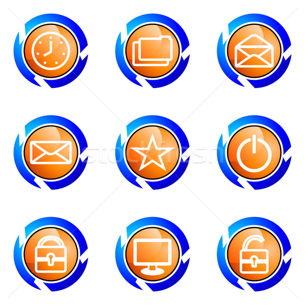 Glossy icon set  Stock photo © Fyuriy