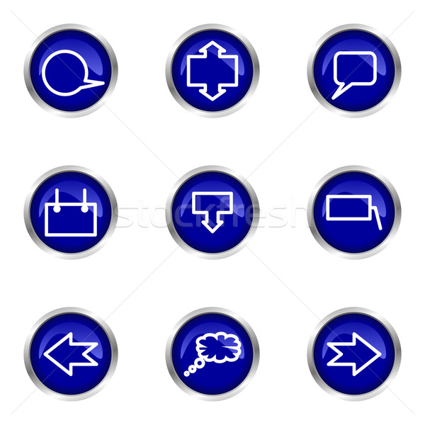 Glossy icon set Stock photo © Fyuriy