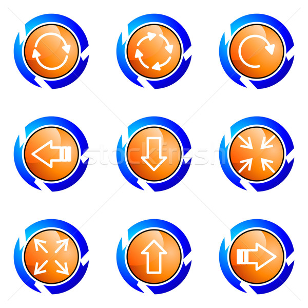 Stock photo: Glossy icon set 