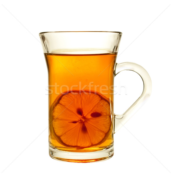 Tasse thé citron blanche eau verre [[stock_photo]] © g215