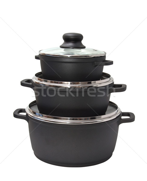 Casseroles isolated on a white background. Stock photo © g215