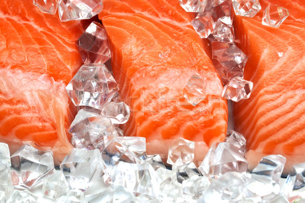 Сток-фото: лосося · льда · продовольствие · рыбы · морем · обеда