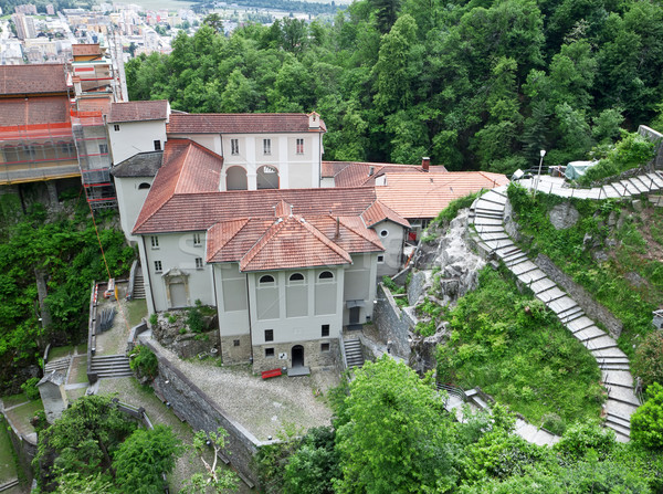 Medieval monastery in Switzerland. Madonna del Sasso Stock photo © g215