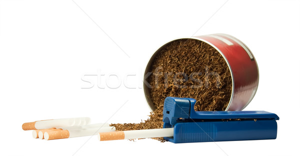 Device for packing cigarettes and tobacco liners. Stock photo © g215