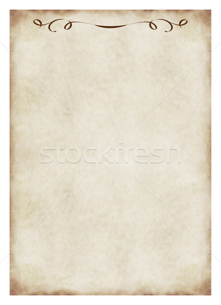 Stock photo: old paper background with elements of ornamentation 