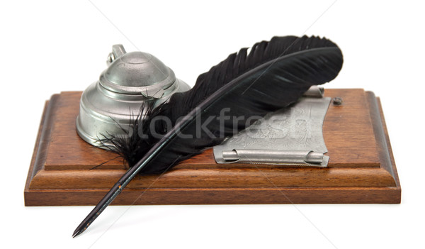 Antique bureau isolé blanche [[stock_photo]] © g215