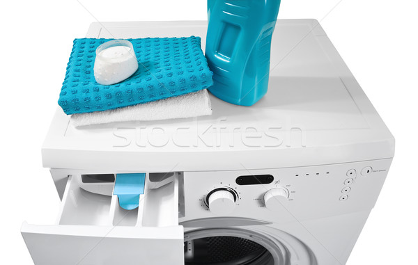 Washing machine and laundry powder for washing.  Stock photo © g215