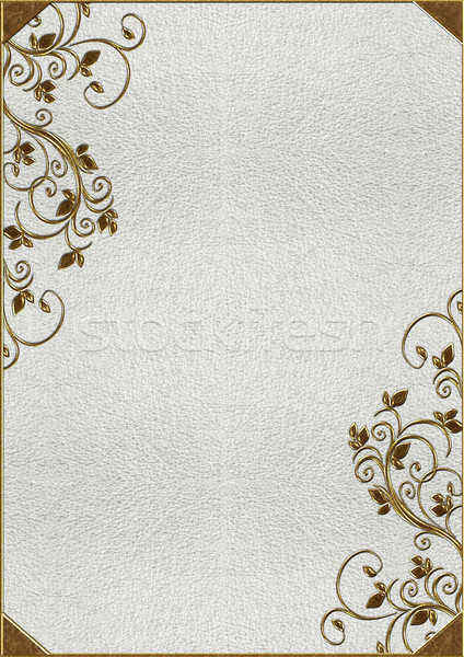 Textura piel oro resumen fondo tejido Foto stock © g215