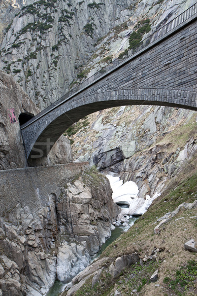 Devil's bridge at St. Gotthard pass, Switzerland. Alps. Europe  Stock photo © g215