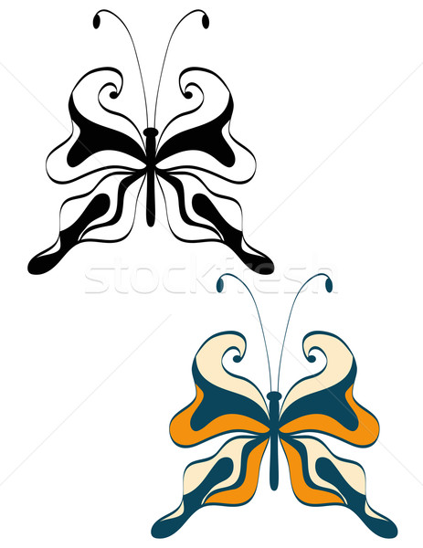 Stock photo: Abstract image openwork butterfly