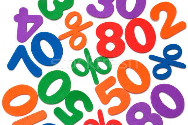 Background of numbers and mathematical symbols Stock photo © g215