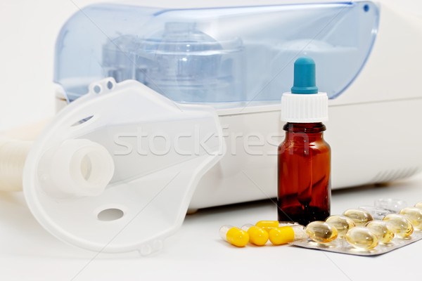 Ultrasonic nebulizer and medicines  Stock photo © g215