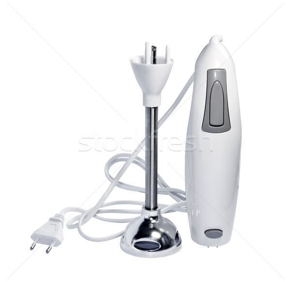 Electric mână mixer izolat alb viaţă Imagine de stoc © g215