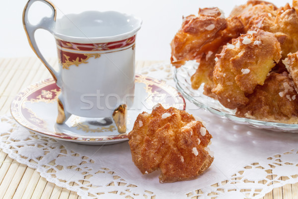 Français plaque gâteau dîner fourche [[stock_photo]] © g215