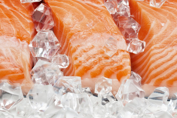 Salmone ghiaccio alimentare pesce mare cena Foto d'archivio © g215