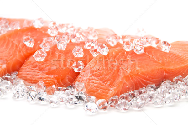 Foto stock: Salmón · hielo · alimentos · peces · mar · cena