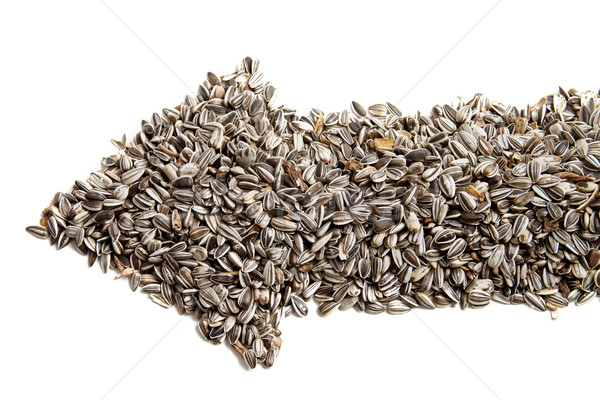 sunflower seeds are laid out in the form of arrows. Stock photo © g215