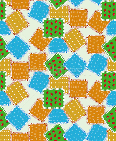 Quilt Textur Kinder Muster überprüfen Platz Stock foto © g215